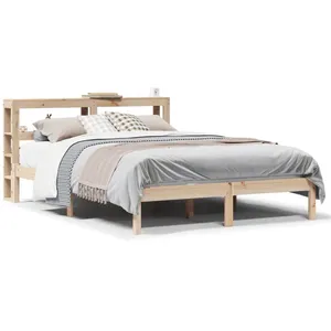 vidaXL Cadre de lit sans matelas 140x190 cm bois de pin massif pas cher