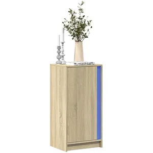 vidaXL Buffet avec LED chêne sonoma 42,5x34x85 cm bois d'ingénierie pas cher