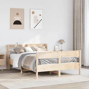 vidaXL Cadre de lit sans matelas 150x200 cm bois de pin massif pas cher