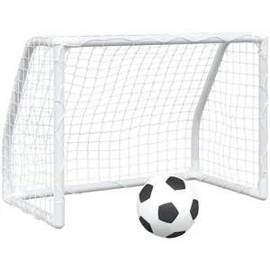 Comparateur de prix : Vidaxl - Buts de football pour enfants 2 pcs avec ballon blanc métal