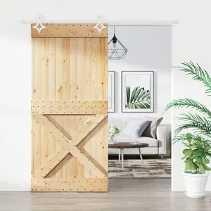 vidaXL Cadre de lit avec tête de lit 90x200 cm bois de pin massif pas cher
