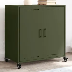 Comparateur de prix : Vidaxl - Buffet vert olive 68,5x39x72 cm acier laminé à froid Green