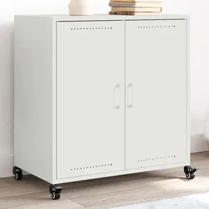 Buffet blanc 68,5x39x72 cm acier laminé à froid vidaXL pas cher