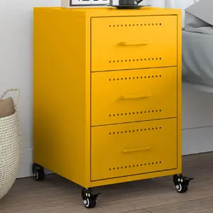 Comparateur de prix : vidaXL Table de chevet jaune moutarde 36x39x59 cm acier