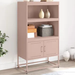 vidaXL Buffet haut jaune moutarde 68,5x38,5x107 cm acier pas cher