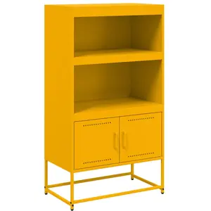 Comparateur de prix : vidaXL Buffet haut jaune moutarde 68,5x38,5x123,5 cm acier