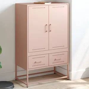 Comparateur de prix : Buffet haut rose 68x39x111,5 cm acier laminé à froid Vidaxl
