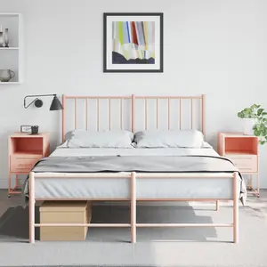 Comparateur de prix : vidaXL Tables de chevet 2 pcs rose 36x39x60,5 cm acier