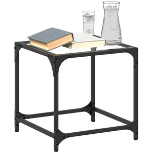 Comparateur de prix : vidaXL Tables basses avec dessus en verre transparent 2 pcs acier
