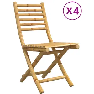 Comparateur de prix : vidaXL Chaises pliables de jardin lot de 4 43x54x88 cm bambou