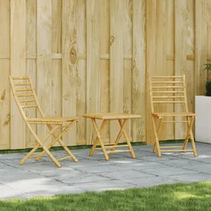 vidaXL Ensemble de bistro 3 pcs bambou pas cher