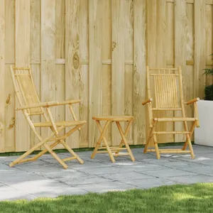 vidaXL Ensemble de bistro 3 pcs bambou pas cher