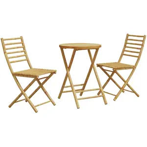 vidaXL Ensemble de bistro 3 pcs bambou pas cher