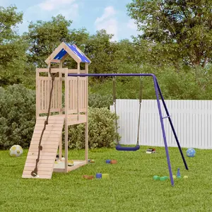 vidaXL Aire de jeux d'extérieur bois de pin massif pas cher