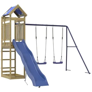 vidaXL Aire de jeux d'extérieur bois de pin imprégné pas cher
