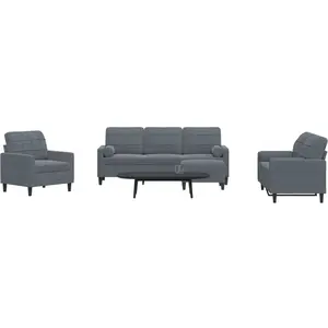 vidaXL Ensemble de canapés 4 pcs avec coussins et traversins velours pas cher