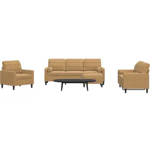 vidaXL Ensemble de canapés 4 pcs avec coussins et traversins velours