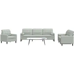 vidaXL Ensemble de canapés 3 pcs et coussins et traversins velours pas cher