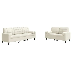 vidaXL Ensemble de canapés 2 pcs avec coussins et traversins velours pas cher