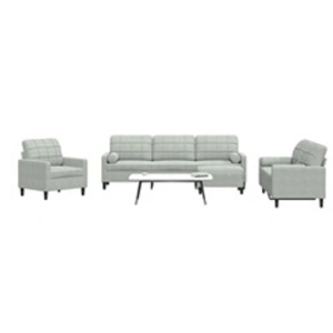 vidaXL Ensemble de canapés 4 pcs et coussins et traversins velours pas cher