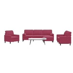 vidaXL Ensemble de canapés 4 pcs avec coussins et traversins velours pas cher