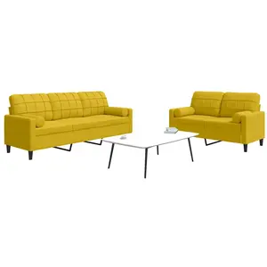 vidaXL Ensemble de canapés 2 pcs avec coussins et traversins velours pas cher