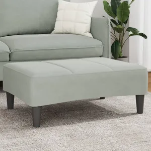 Comparateur de prix : vidaXL Repose-pied gris clair 77x55x31 cm velours