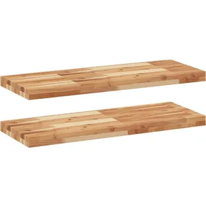 vidaXL Étagères flottantes 2 pcs 100x30x4 cm acacia massif à l'huile pas cher
