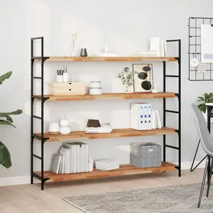 vidaXL Étagères flottantes 2 pcs 120x30x4 cm acacia massif à l'huile pas cher