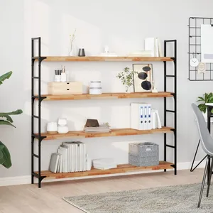 vidaXL Étagère flottante 120x20x4 cm acacia massif finition à l'huile pas cher