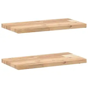Vidaxl - tagères flottantes 2 pcs 40x20x2 cm acacia massif non traité Brun pas cher