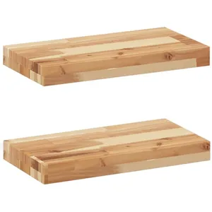 vidaXL Étagères flottantes 2 pcs 40x20x4 cm acacia massif à l'huile pas cher