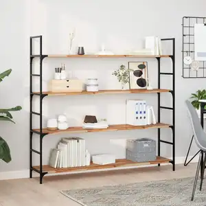 VIDAXL Etagères flottantes 4 pcs 120x30x2 cm acacia massif à l'huile , étagère murale, planche d'étagère, étagère murale de salle de bain