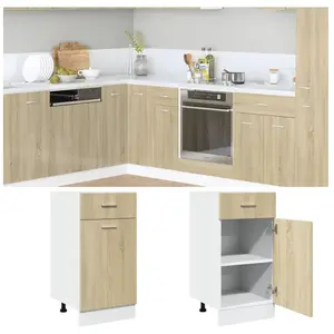 Comparateur de prix : vidaXL Armoire de plancher tiroir chêne sonoma bois d'ingénierie