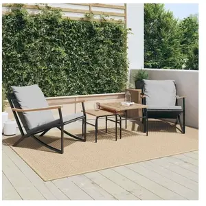 Comparateur de prix : vidaXL Chaises de jardin avec coussins lot de 2 noir acier
