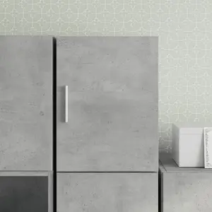 vidaXL Armoire murale gris béton 30x42,5x40 cm bois d'ingénierie pas cher