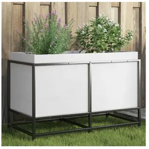 vidaXL Jardinière blanc 80x40x50 cm bois de pin massif pas cher