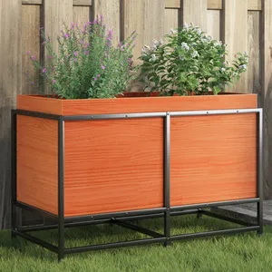 vidaXL Jardinière cire marron 80x40x50 cm bois de pin massif pas cher