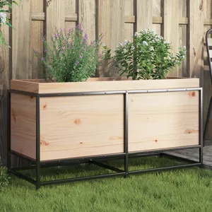 vidaXL Jardinière 100x40x50 cm bois de pin massif pas cher