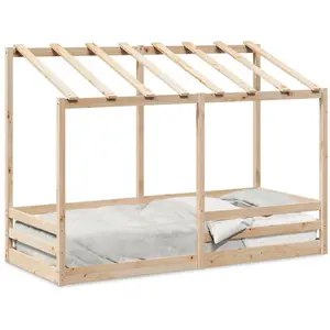 Comparateur de prix : vidaXL Lit pour enfants avec toit 90x190 cm bois massif de pin