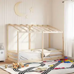 Comparateur de prix : vidaXL Lit pour enfants avec toit 100x200 cm bois de pin massif