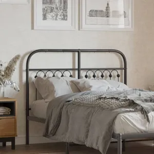 vidaXL Tête de lit métal noir 120 cm pas cher