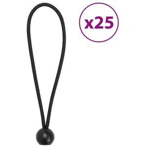 vidaXL Cordes élastiques avec balles 25 pcs 21x0,5 cm pas cher