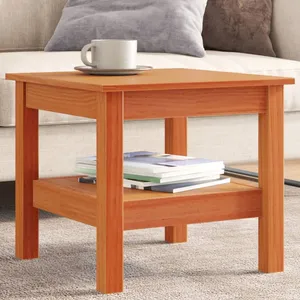 vidaXL Table basse cire marron 45x45x40 cm bois massif de pin pas cher