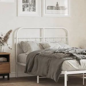 vidaXL Tête de lit métal blanc 120 cm pas cher