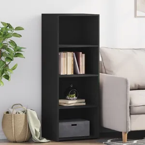 vidaXL Buffet haut noir 45x41x124 cm bois d'ingénierie pas cher