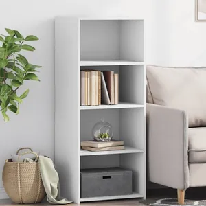vidaXL Buffet haut blanc 50x41x124 cm bois d'ingénierie pas cher