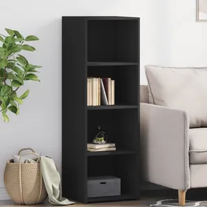 vidaXL Buffet noir 40x41x124 cm bois d'ingénierie pas cher