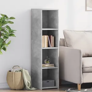 vidaXL Buffet gris béton 30x41x124 cm bois d'ingénierie pas cher