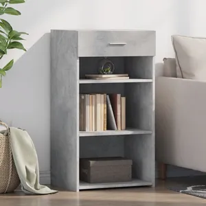 vidaXL Buffet gris béton 50x42,5x93 cm bois d'ingénierie pas cher